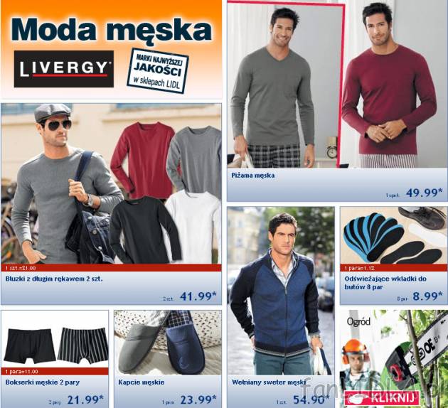 Moda męska Livergy w Lidl