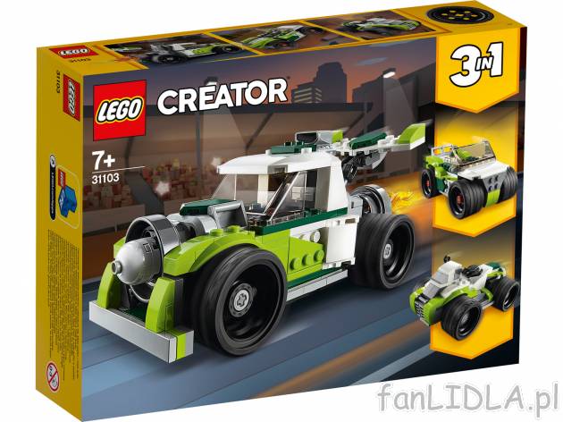 Klocki Lego 31103 Lego, cena 84,90 PLN  
-  Rakietowy samoch&oacute;d
Opis