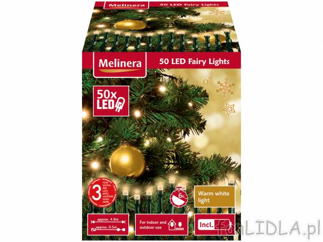 Łańcuch świetlny 50 diod LED Melinera, cena 14,99 PLN 
3 zestawy do wyboru 
- ...