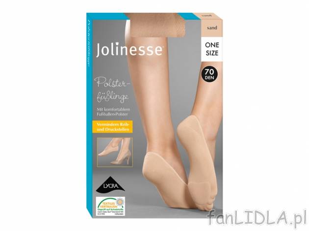 Skarpetki stopki z wyściełaniem Jolinesse, cena 6,99 PLN za 1 opak. 
- zmniejszają ...