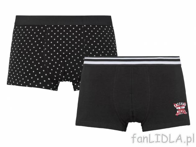 Bokserki męskie, 2 pary* Livergy, cena 10,99 PLN 
- 95% bawełny, 5% elastanu (LYCRA&reg;)
- ...