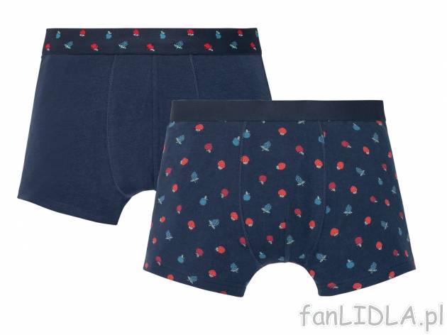 Bokserki męskie, 2 pary* Livergy, cena 10,99 PLN 
- 95% bawełny, 5% elastanu (LYCRA&reg;)
- ...
