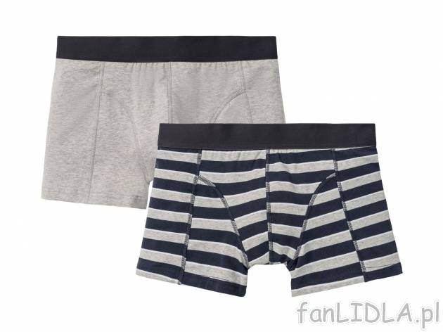 Bokserki męskie, 2 pary* Livergy, cena 10,99 PLN 
- 95% bawełny, 5% elastanu (LYCRA&reg;)
- ...