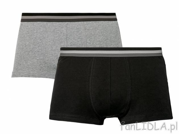 Bokserki męskie, 2 pary* Livergy, cena 10,99 PLN 
- 95% bawełny, 5% elastanu (LYCRA&reg;)
- ...