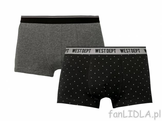 Bokserki męskie, 2 pary* Livergy, cena 10,99 PLN 
- 95% bawełny, 5% elastanu (LYCRA&reg;)
- ...