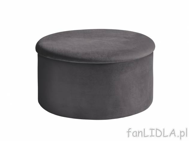Puf Livarno, cena 99,00 PLN 
- ok. 56 x 30 cm (Ø x wys.)
- maks. 110 kg
- poj. ...