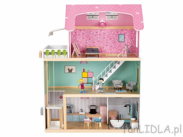Domek dla lalek Playtive, cena 239,00 PLN 
- ok. 64 x 80 x 31 cm
- 38 elementow
- ...