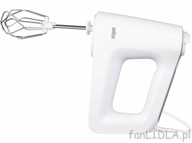 BRAUN Mikser ręczny 500 W z funkcją blendera , cena 199,00 PLN 
- 5 poziomów ...