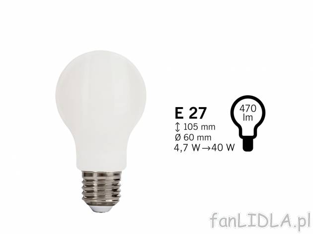 Zarówka filamentowa LED Livarno, cena 6,99 PLN  

Opis
