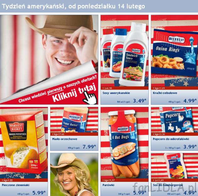 McKennedy gazetka Lidl od poniedziałku 14 lutego 2011. Tydzień amerykański. Sosy ...