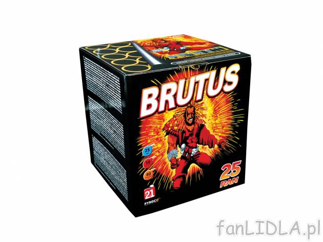 Bateria 25-strzałowa „Brutus” , cena 179,00 PLN 
- zielone peonie, brokatowe ...
