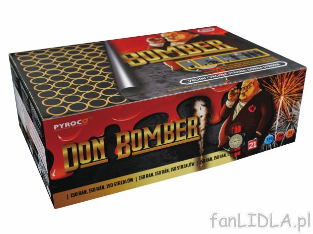 Bateria 150-strzałowa „Don Bomber” , cena 179,00 PLN 
- czerwone, zielone ...