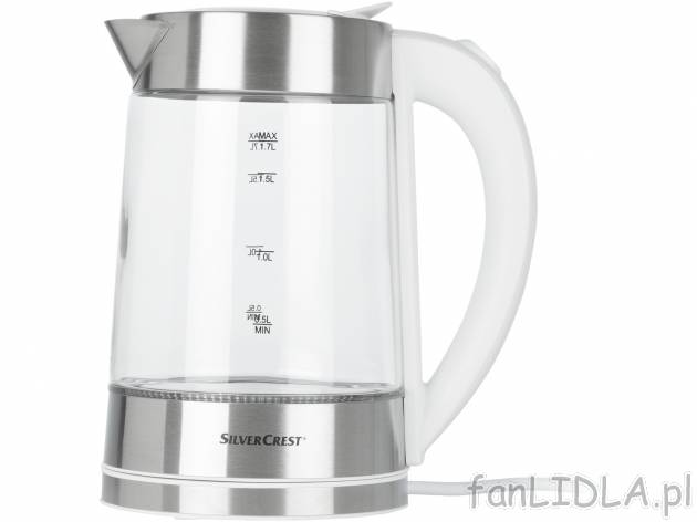 Szklany czajnik elektryczny 2400 W Silverscrest Kitchen Tools, cena 59,00 PLN 
różne ...