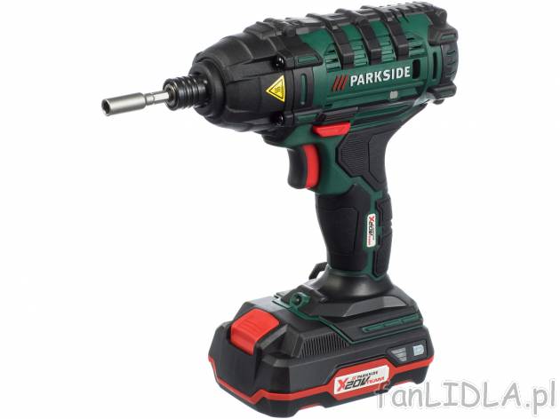 Akumulatorowa wkrętarka z udarem 20V Parkside, X20VTeam, cena 179,00 PLN 
- automatyczny ...