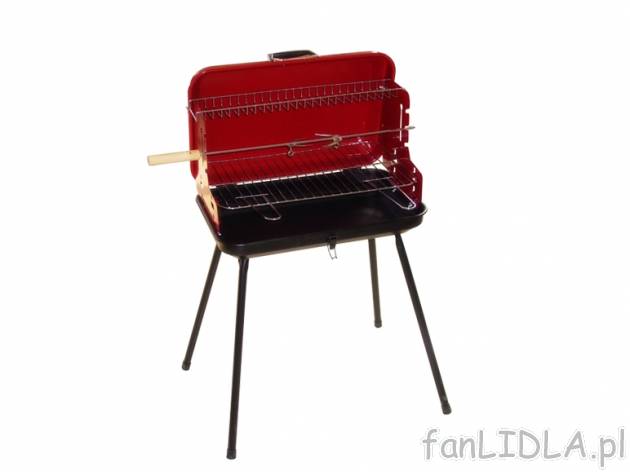 Grill walizkowy , cena 99,00 PLN za 1 opak. 
- z lakierowanej blachy stalowej
- ...