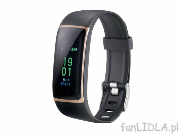 Opaska fitness Silvercrest, cena 99,00 PLN 
- wyświetlanie godziny, daty, pogody, ...