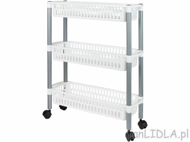 Regał na kółkach , cena 39,99 PLN 
- 57 x 19,5 x 67 cm (szer. x gł. x wys.)
- ...