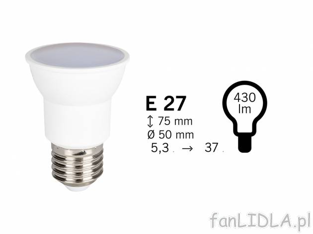 Żarówka reflektorek LED Livarno, cena 5,99 PLN 
- liczba cykli pracy: aż do ...