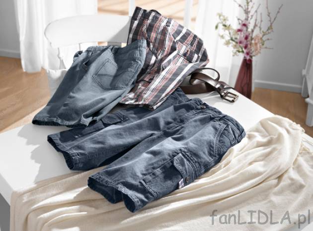 Bermudy męskie - szorty, cena 34,99PLN
- z wytrzymałego materiału Denim lub ...