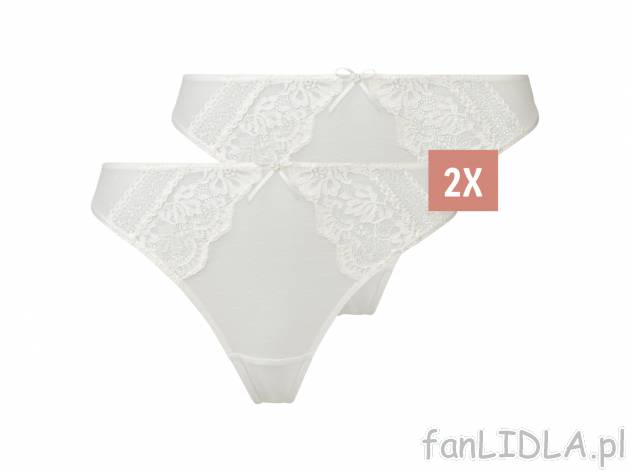 Stringi damskie, 2 pary* Esmara Lingerie, cena 9,99 PLN 
*Artykuł dostępny wyłącznie ...