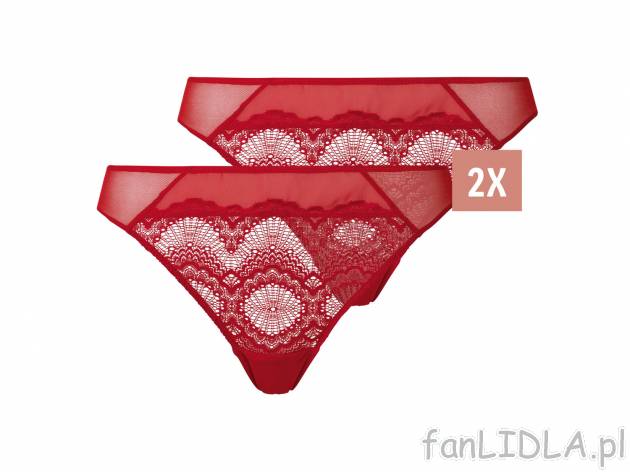 Stringi damskie, 2 pary* Esmara Lingerie, cena 9,99 PLN 
*Artykuł dostępny wyłącznie ...