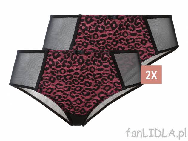 Majtki damskie z koronką, 2 pary* Esmara Lingerie, cena 10,99 PLN 
*Artykuł dostępny ...
