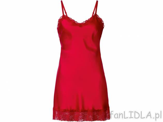 Satynowa koszula nocna Esmara Lingerie, cena 27,99 PLN 
- rozmiary: 36-42
- wykończenie ...