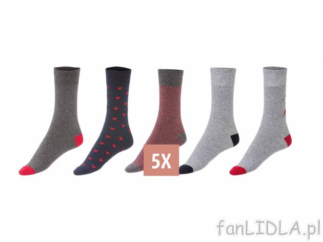 Skarpetki męskie, 5 par* , cena 4,99 PLN 
* Artykuł dostępny wyłącznie w 5-paku. ...