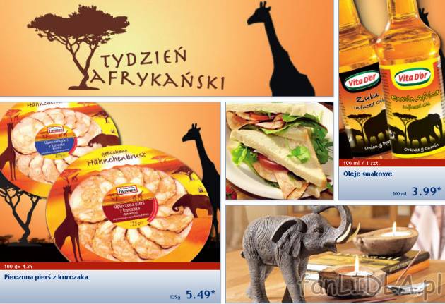 Gazetka Lidl Tydzień Afrykański: oleje smakowe, pieczona pierś z kurczaka