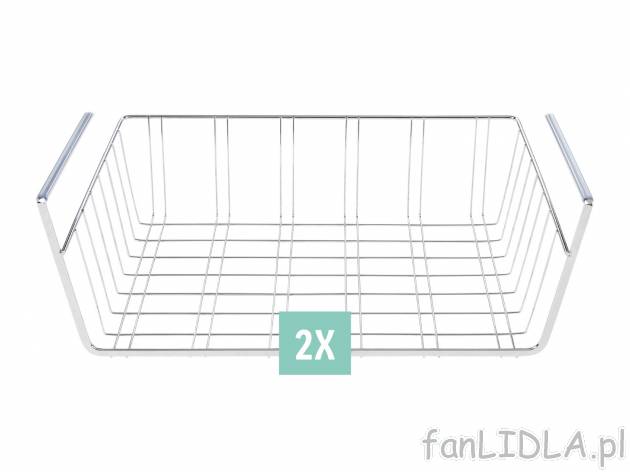 Kosze do szafy, 2 szt. Livarno, cena 23,99 PLN 
- ok. 40 x 14 x 26 cm (szer. x wys. ...