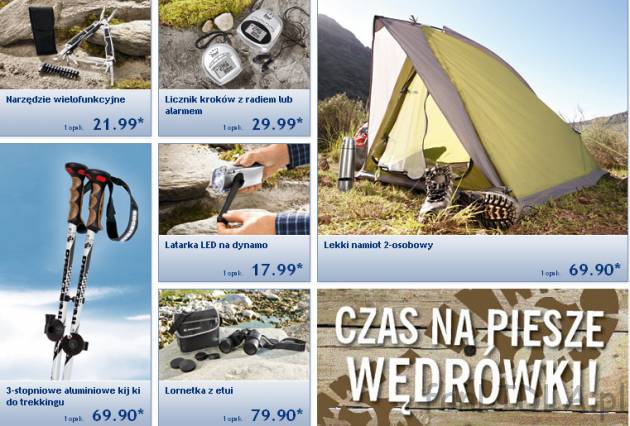 LIdl gazetka: sprzęt i odzież trekkingowa, turystyczna