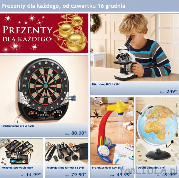 Prezenty dla każdego, gazetka Lidl od czwartku 16 grudnia 2010. Dobry pomysł na ...