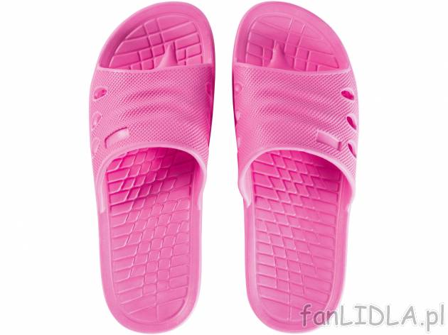 Klapki damskie Crivit, cena 15,99 PLN 
3 kolory 
- rozmiary: 36-41
- lekkie i wygodne
Dostępne ...