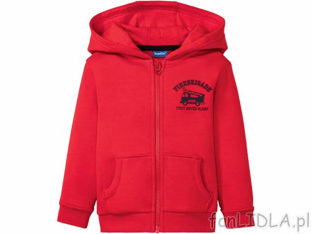 Bluza dresowa chłopięca , cena 24,99 PLN 
- 80% bawełny, 20% poliestru
- rozmiary: ...