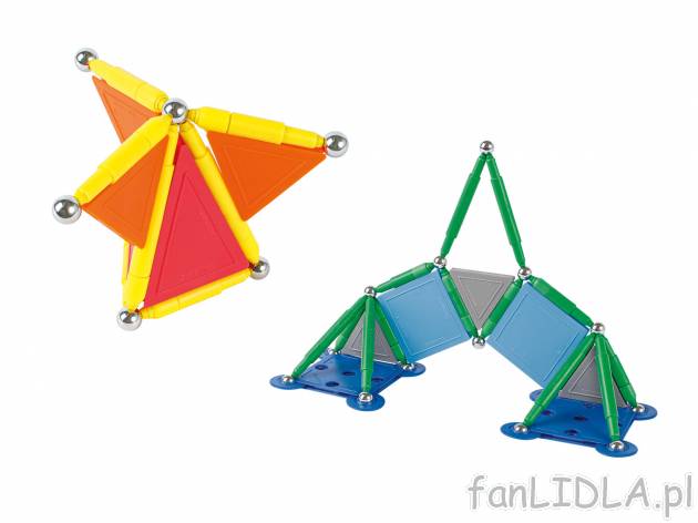 Zestaw klocków magnetycznych Playtive Junior, cena 49,99 PLN 
- z instrukcją ...