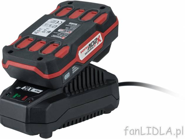 Akumulator litowo-jonowy 20 V, 2 Ah z ładowarką 65 W PAP 20 A1 Parkside, X20VTeam ...