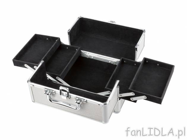Kuferek na kosmetyki , cena 64,90 PLN 
- ok. 25 x 17,2 x 18,4 cm
- z twardego ...