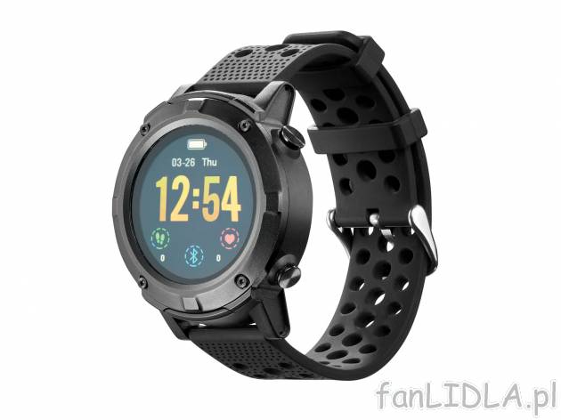 Smartwatch z GPS* Silvercrest, cena 249,00 PLN 
- akumulator litowo-polimerowy
- ...