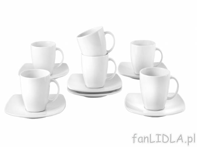 Porcelanowy zestaw kawowy Apostrophe, 12 elementów Chodzież Porcelana, cena 89,90 ...