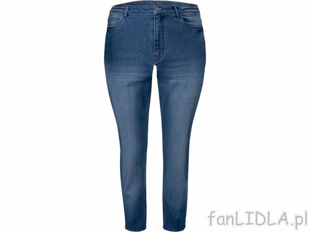 Jeansy damskie XXL Esmara, cena 49,99 PLN 
- rozmiary: 48-56
- elastyczne i wygodne
- ...
