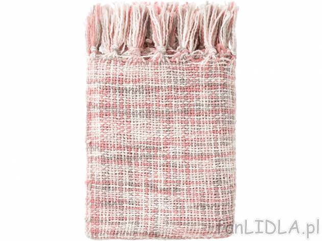 Koc z dzianiny 130 x 160 cm Meradiso, cena 54,90 PLN 
- 100% poliakrylu
- z dekoracyjnymi ...