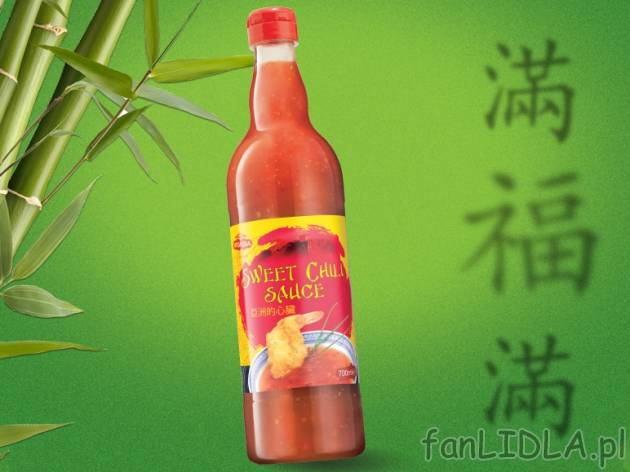 Słodki sos chili , cena 7,49 PLN za 700 ml, 1L=10,70 PLN. 
- Ognisty smak! Wyjątkowo ...