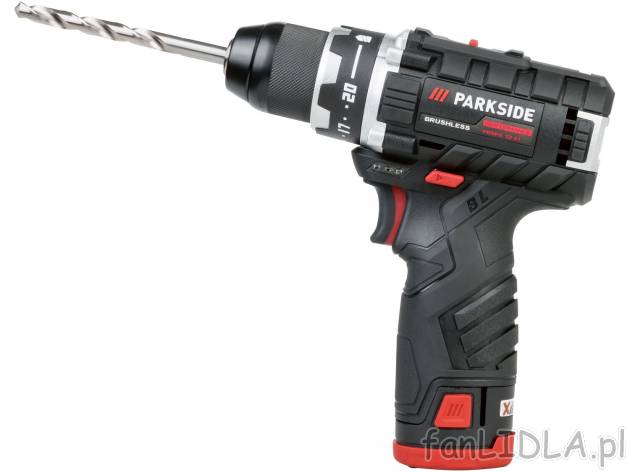 Akumulatorowa wiertarkowkrętarka 12V z zestawem akcesoriów Parkside Performance, ...
