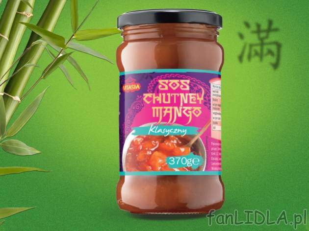 Mango chutney lub chutney , cena 4,99 PLN za 340/350/370/1 opak., 1kg=14,68/14,26/13,49 ...