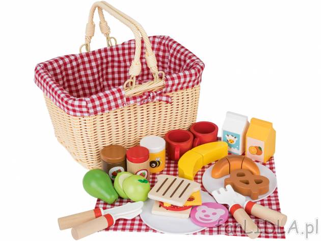Zabawkowy kosz piknikowy z akcesoriami Playtive, cena 79,90 PLN 
- ok. 25 x 18 ...