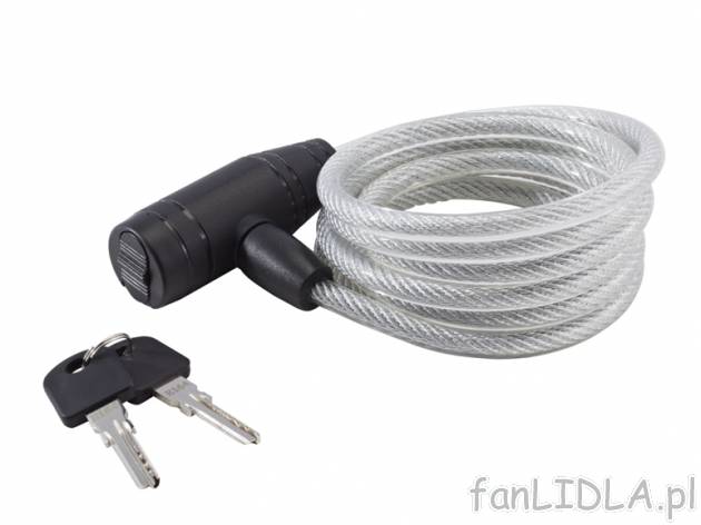Zapięcie do roweru , cena 11,99 PLN za 1 opak 
- kabel (&#216; ok. 8 mm) ze ...
