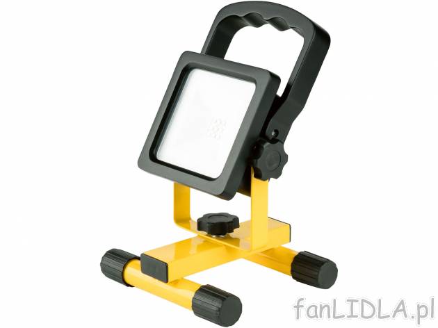 Reflektor akumulatorowy LED , cena 49,99 PLN 
- 21,7 x 12 x 13,5 cm
- przyłącze ...