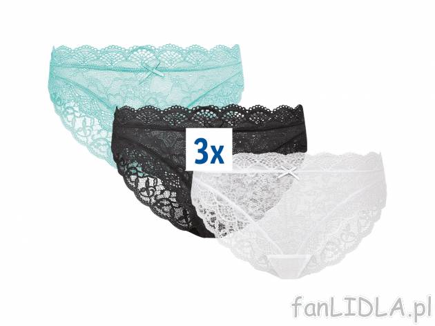 Majtki damskie, 3 pary* Esmara, cena 9,99 PLN 
*Artykuł dostępny wyłącznie ...