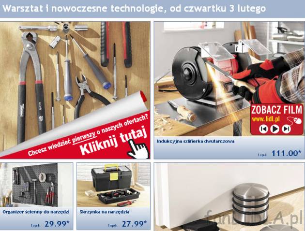 Indukcyjna szlifierka dwutarczowa Parkside w cenie 111PLN
- silnik indukcyjny niewymagający ...
