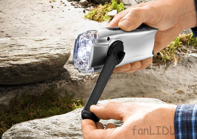 Latarka LED na dynamo, korbkę cena 17,99PLN 
- z mechanizmem na korbkę
- wybór ...
